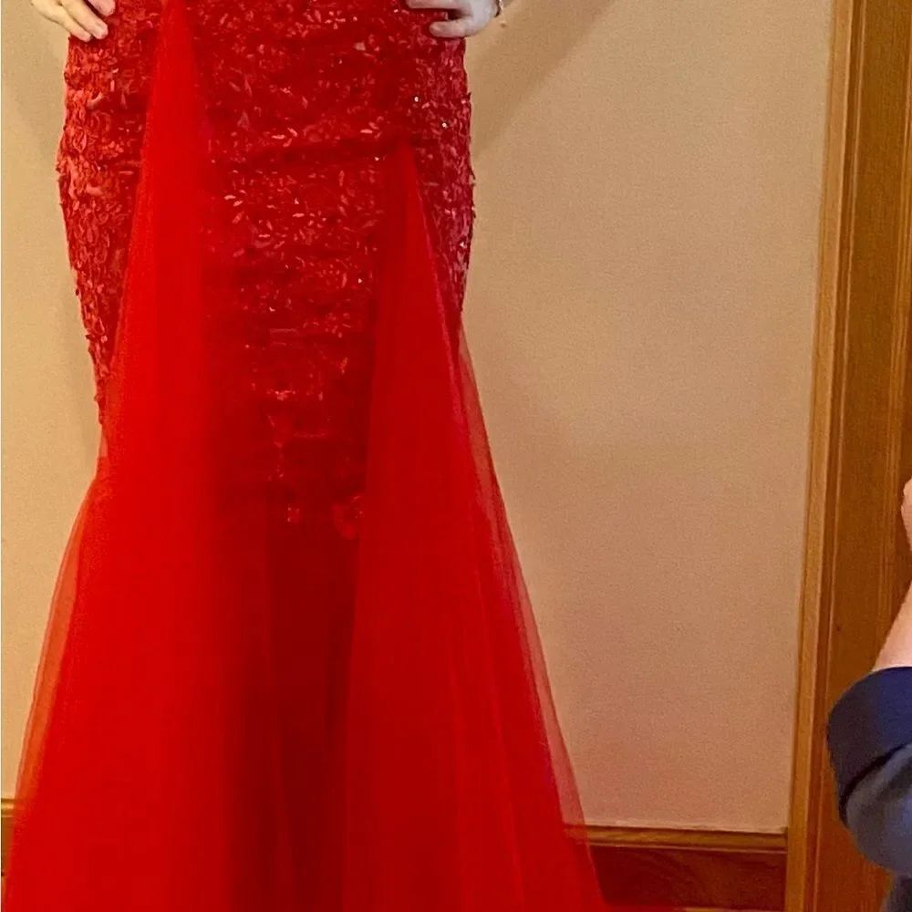Elegant Red Evening Gown